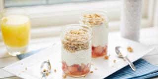 Orange and Strawberry Granola Parfaits