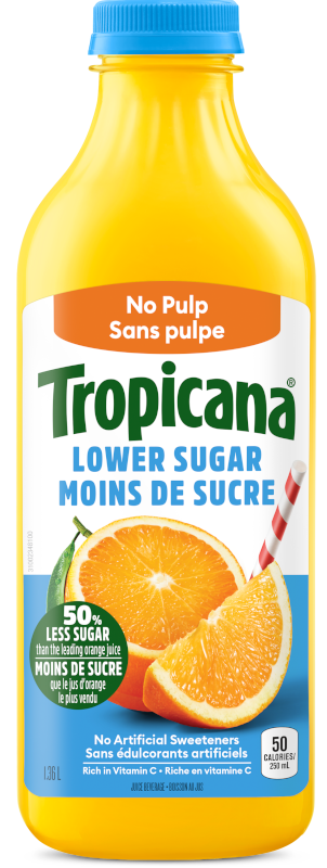 Tropicana® Lower Sugar Orange No Pulp