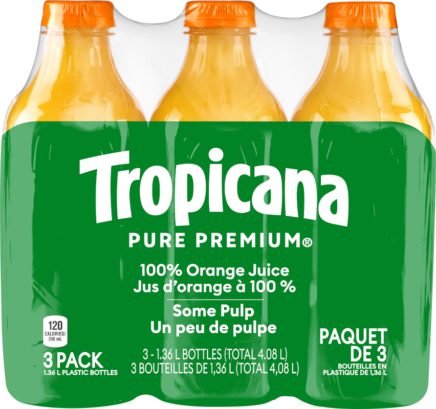 TROPICANA® 100 % PURE ORANGE JUICE SOME PULP CLUB